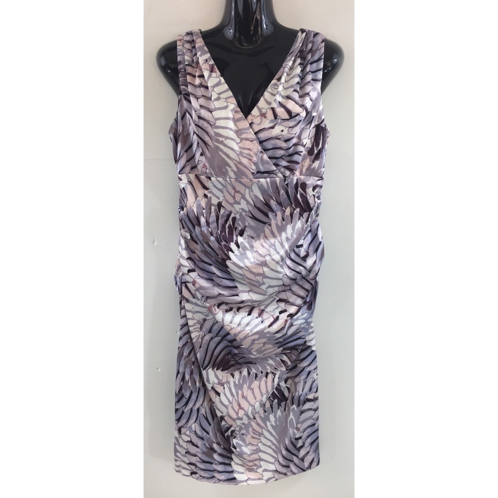 London Times Petite Women's Dress 12 Pencil Purple
